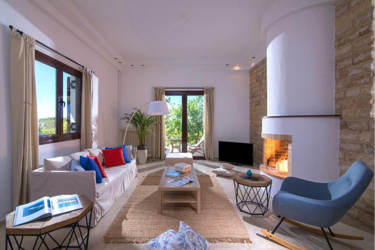 Luxury Villa Rosita w Pool - Nature&Relax Epano Vathia Esterno foto